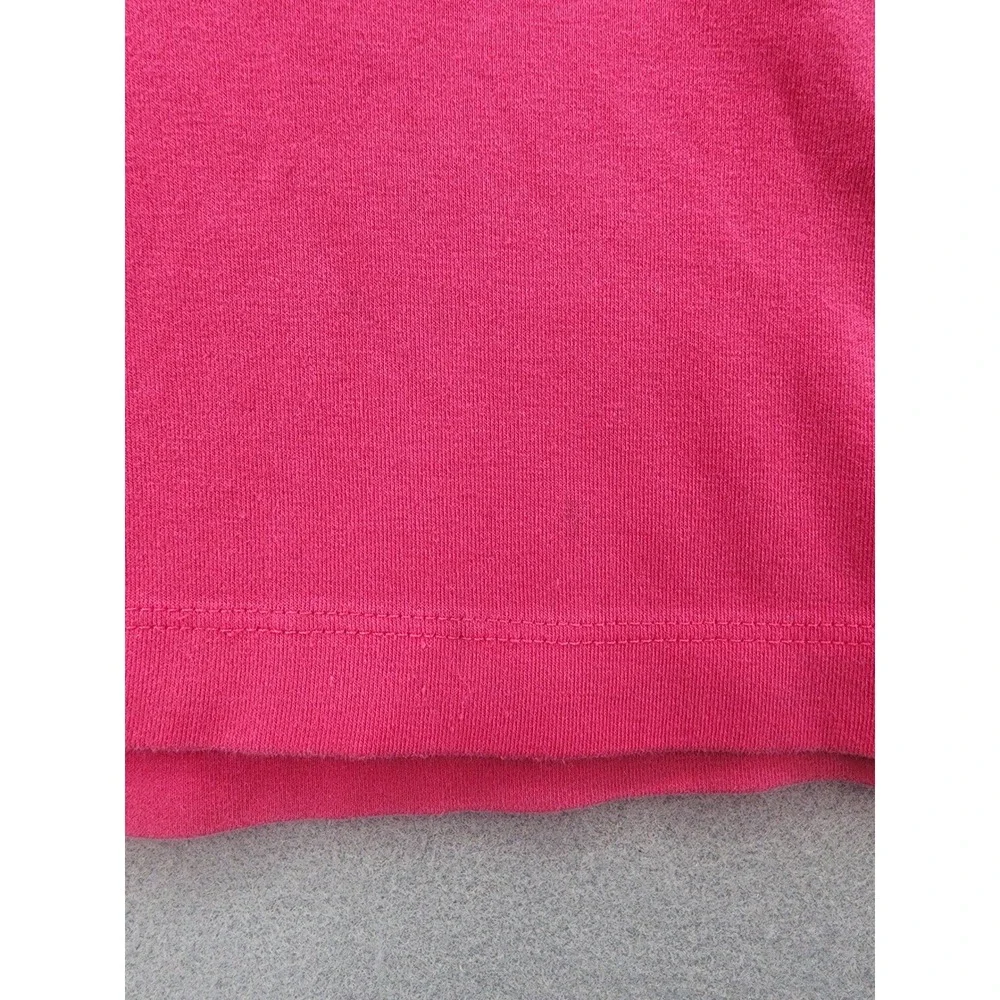 Chicos Pink V-Neck Short Sleeve T-Shirt Cotton Stretch Tee Womens‎ Size 1 Medium